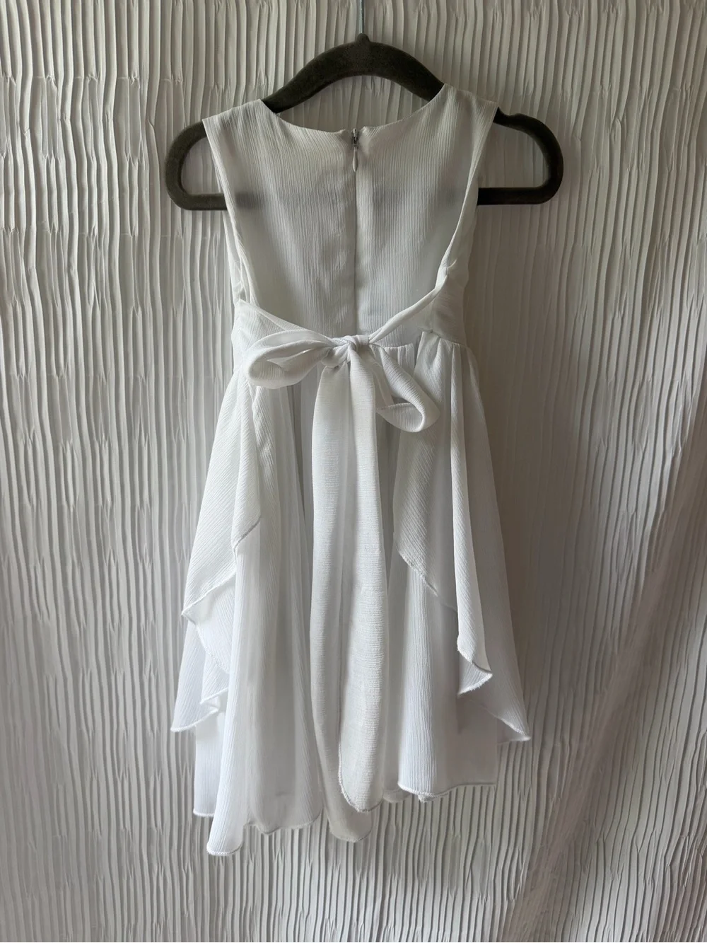 Bow Dream | Elegant Ruffle Chiffon Flower Girl Dress | 2 (2T)